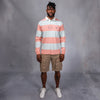 Lite Rugby Jersey Peach & Mint Stripe