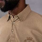 Overdyed Rugby Polo Brown