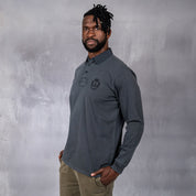 Overdyed Rugby Polo Charcoal