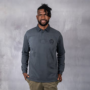 Overdyed Rugby Polo Charcoal