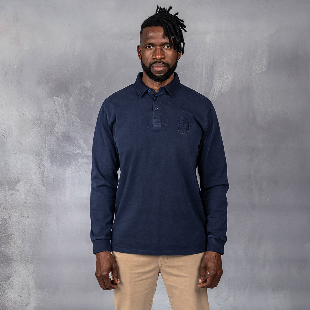 Overdyed Rugby Polo Navy