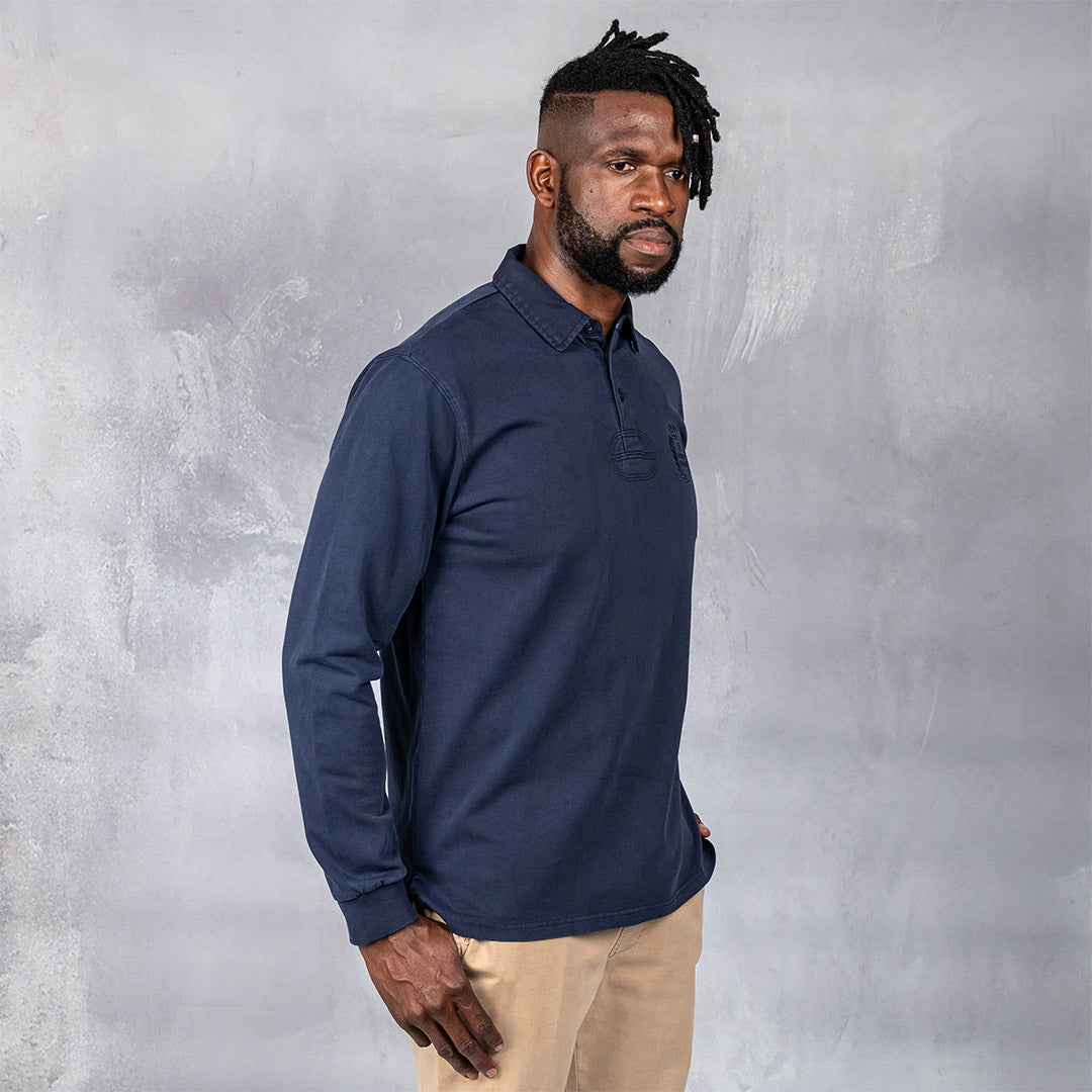 Overdyed Rugby Polo Navy