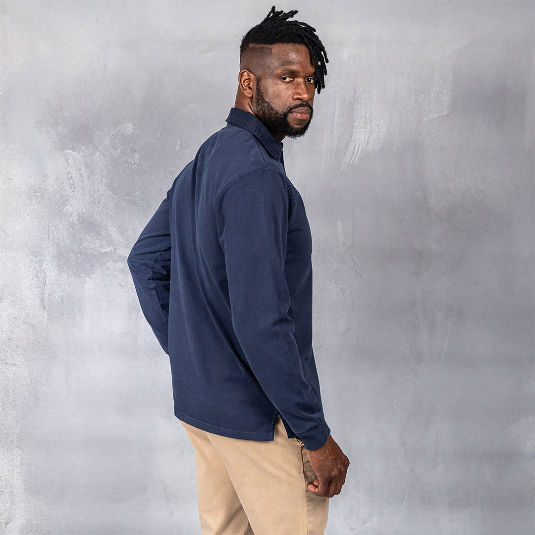 Overdyed Rugby Polo Navy