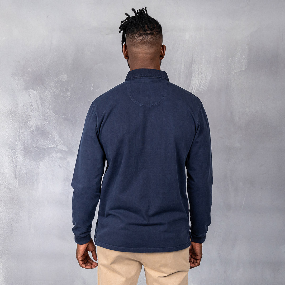 Overdyed Rugby Polo Navy
