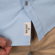 Platinum Cotton Short Sleeve Shirt Light Blue