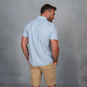 Platinum Cotton Short Sleeve Shirt Light Blue