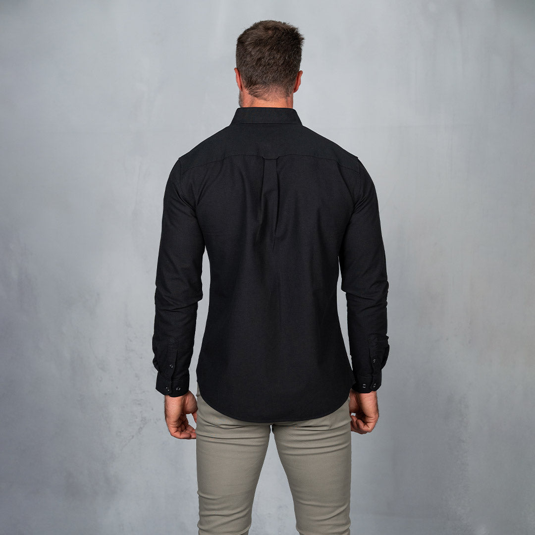 Platinum Cotton Long Sleeve Shirt Black