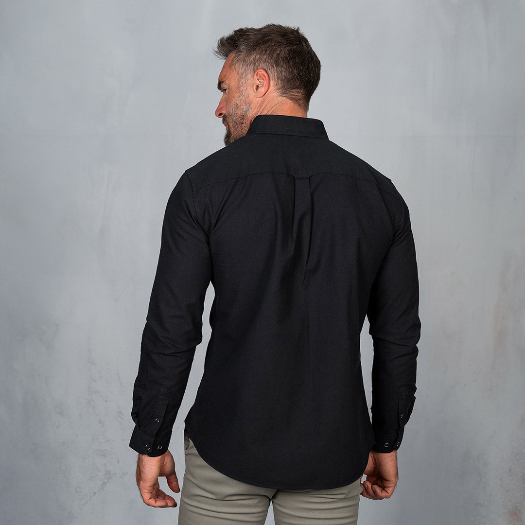 Platinum Cotton Long Sleeve Shirt Black
