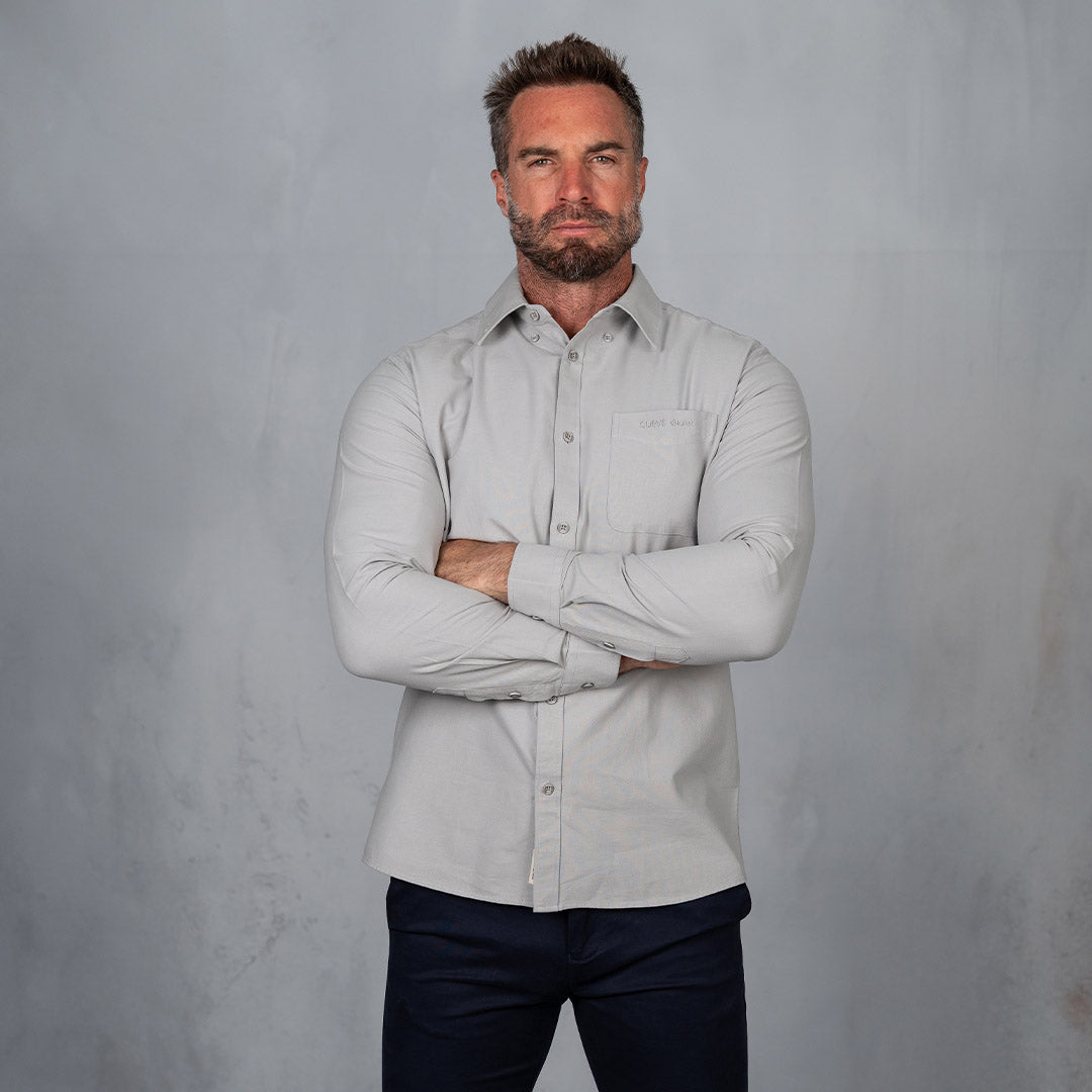 Platinum Cotton Long Sleeve Shirt Grey