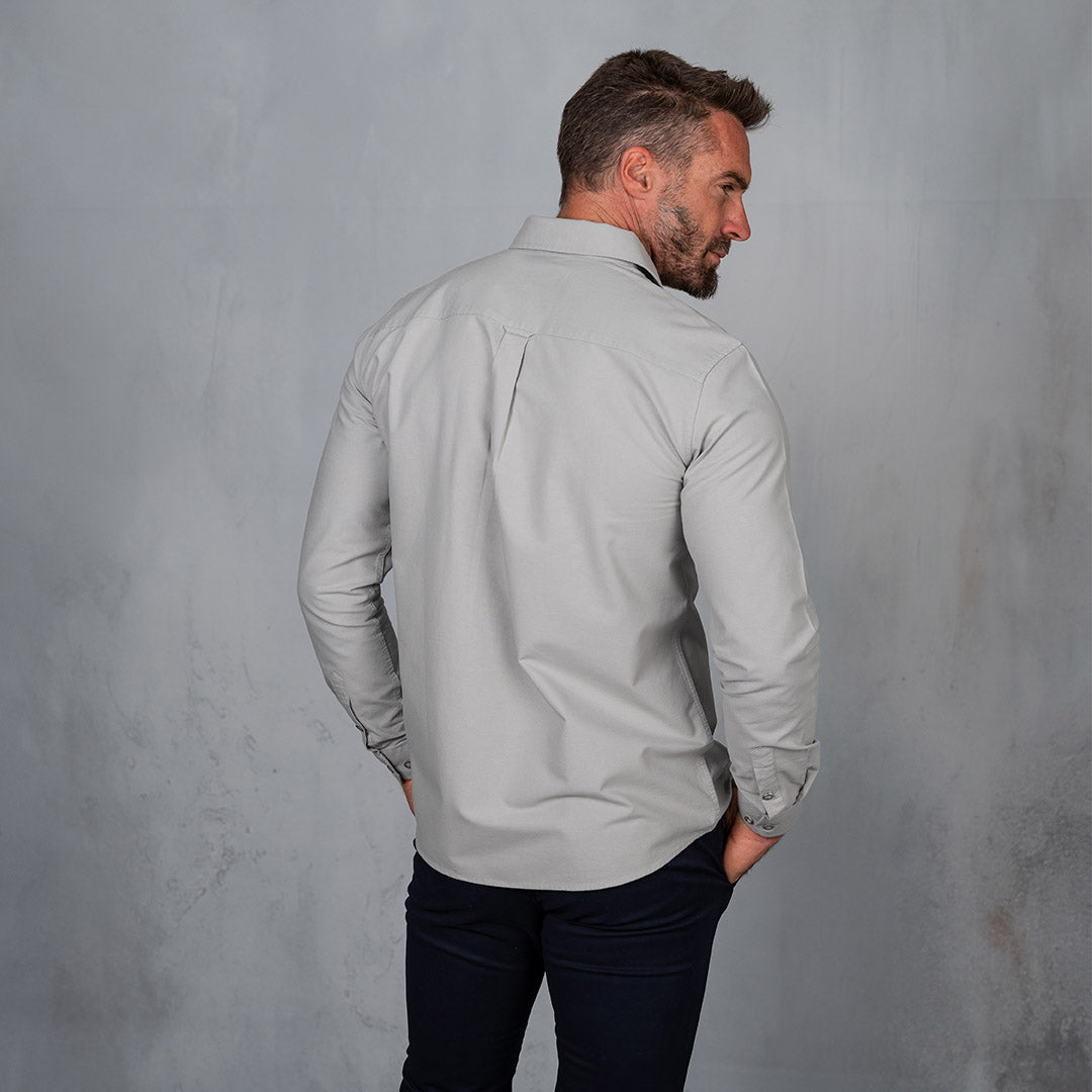 Platinum Cotton Long Sleeve Shirt Grey