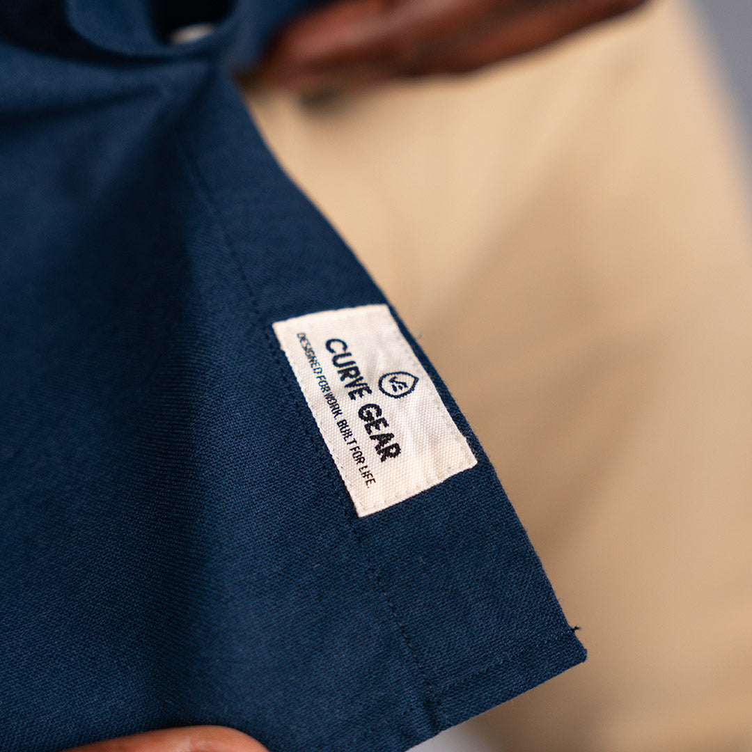 Platinum Cotton Long Sleeve Shirt Navy