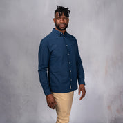 Platinum Cotton Long Sleeve Shirt Navy