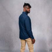 Platinum Cotton Long Sleeve Shirt Navy