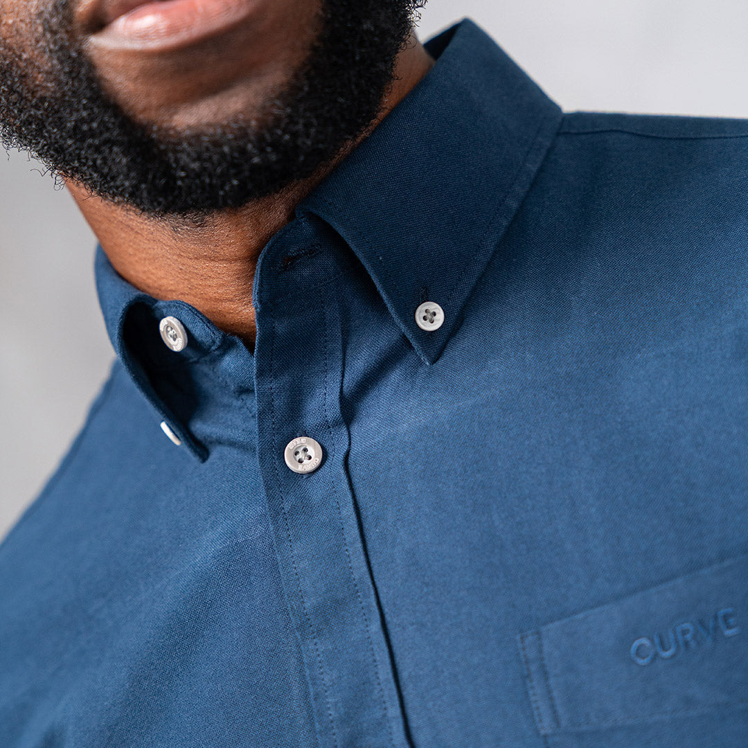Platinum Cotton Long Sleeve Shirt Navy