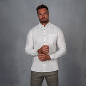 Platinum Cotton Long Sleeve Shirt Off White