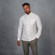 Platinum Cotton Long Sleeve Shirt Off White