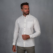 Platinum Cotton Long Sleeve Shirt Off White