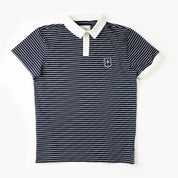 Elite Rugby Polo Navy & White Stripe