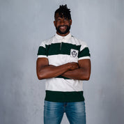 Elite Rugby Polo Bottle Green & Off White