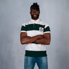Elite Rugby Polo Bottle Green & Off White