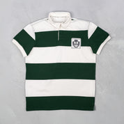 Elite Rugby Polo Bottle Green & Off White