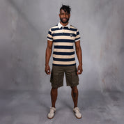 Elite Rugby Polo Navy & Cream