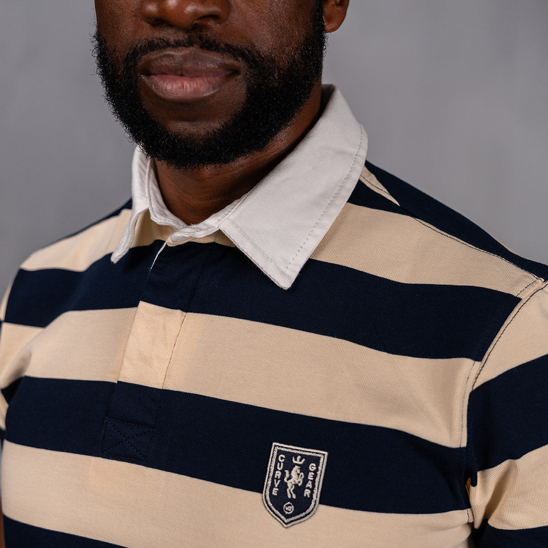 Elite Rugby Polo Navy & Cream