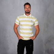 Elite Rugby Polo Cloud Blue & Ginger Green