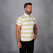 Elite Rugby Polo Cloud Blue & Ginger Green