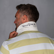 Elite Rugby Polo Cloud Blue & Ginger Green