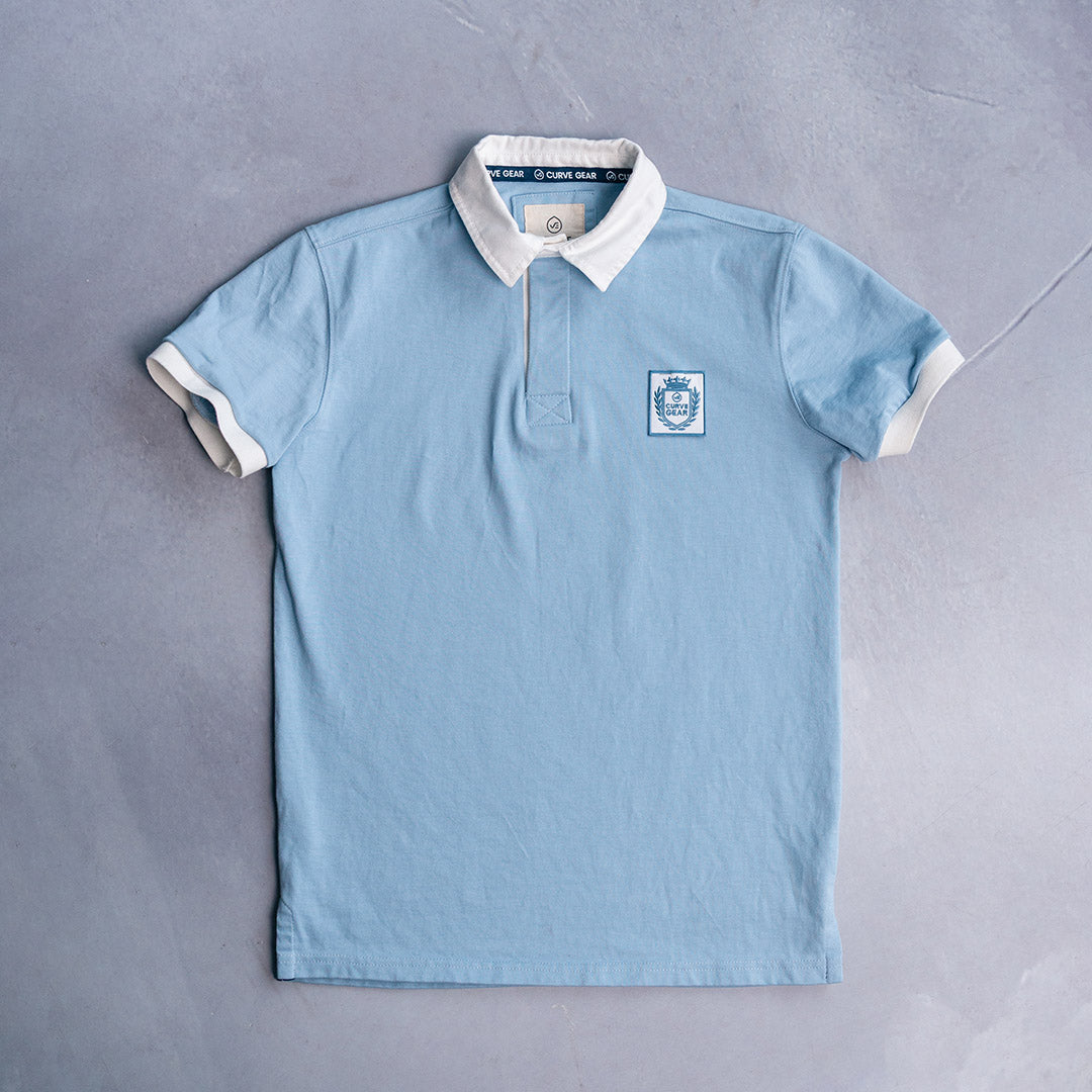 Elite Rugby Polo Light Blue