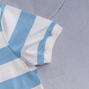 Elite Rugby Polo Light Blue & Off White