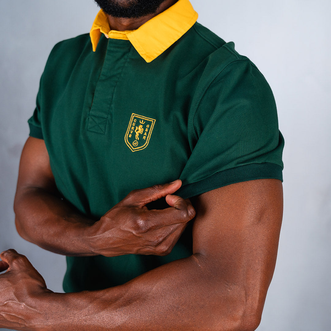 Elite Rugby Polo Bottle Green