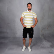 Elite Rugby Polo Cloud Blue & Ginger Green