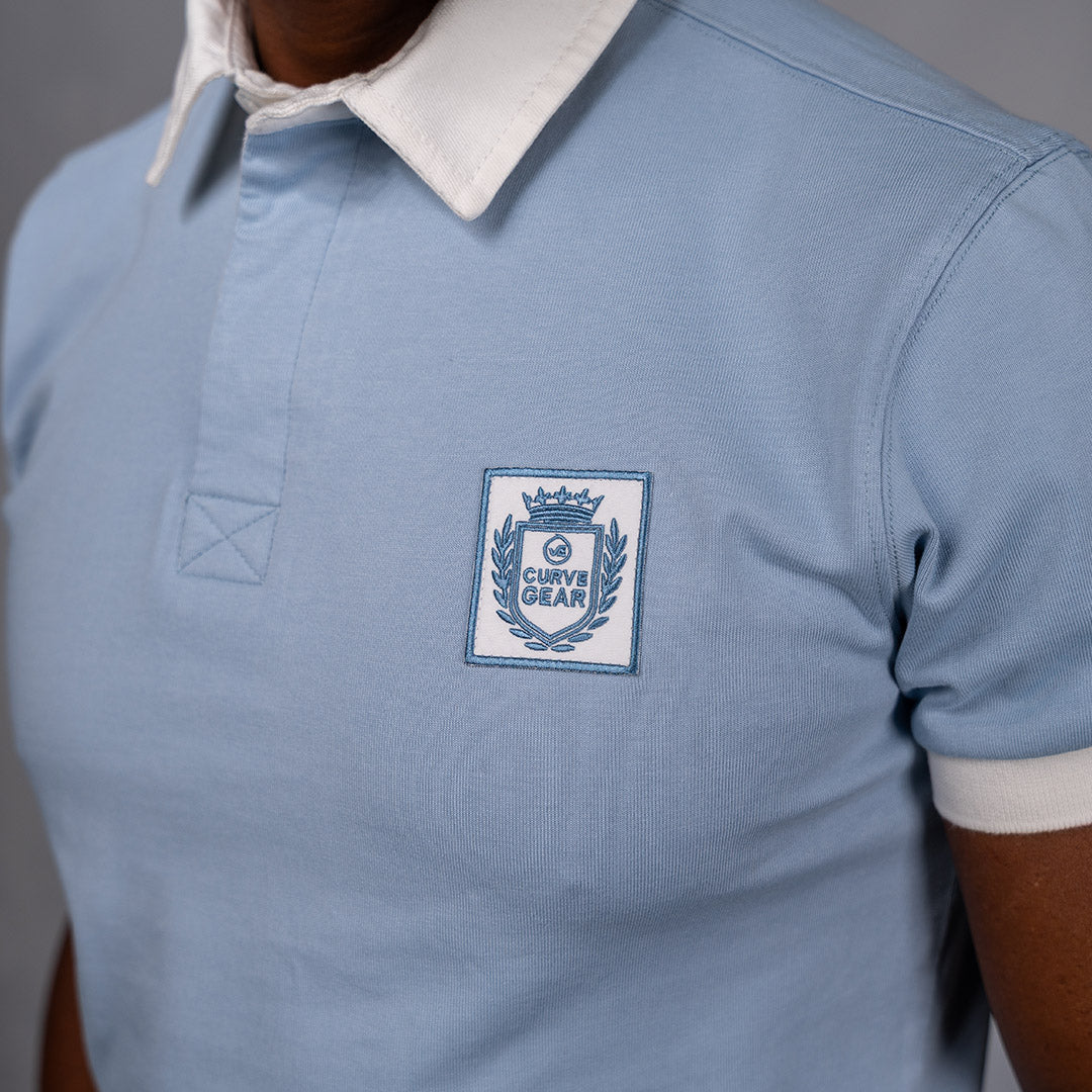 Elite Rugby Polo Light Blue