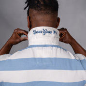 Elite Rugby Polo Light Blue & Off White