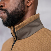 W.O.R.K 1/4 Zip Fleece Brown