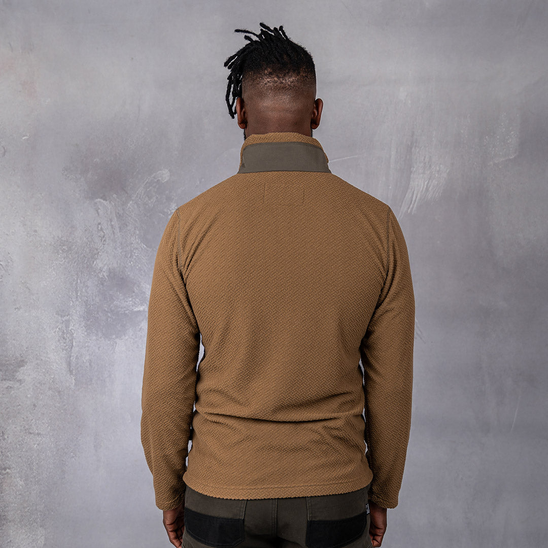 W.O.R.K 1/4 Zip Fleece Brown