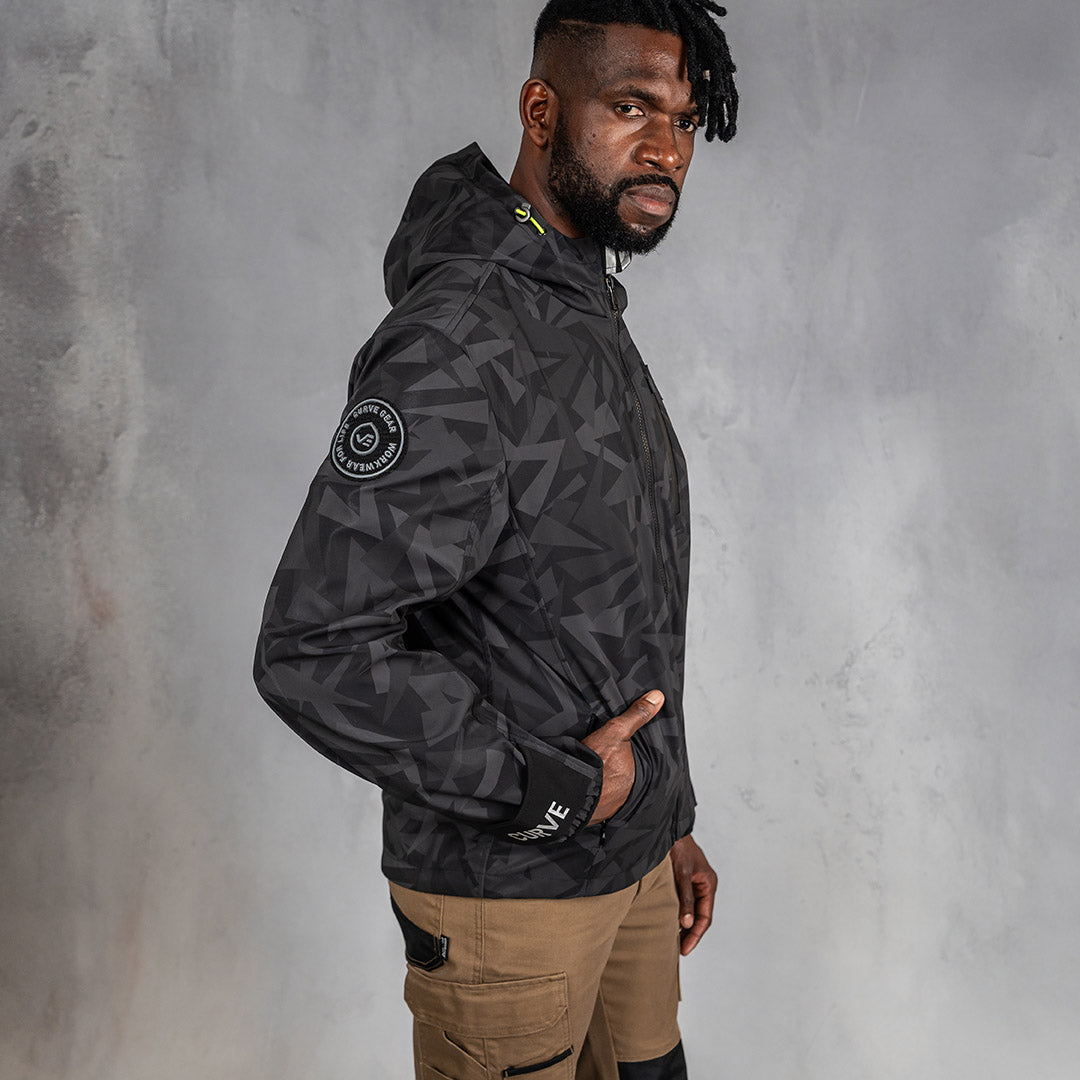 W.O.R.K Zip Up Waterproof Jacket Camo