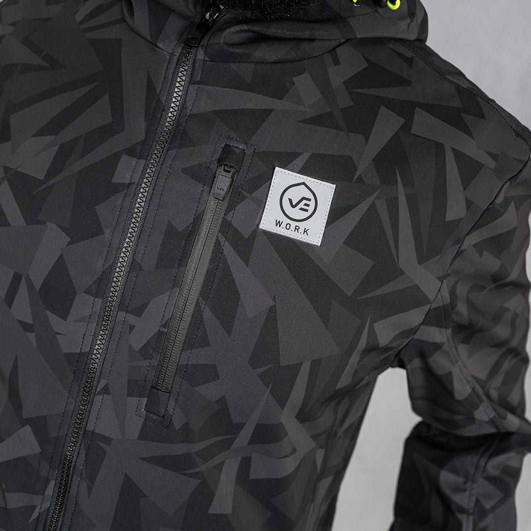 W.O.R.K Zip Up Waterproof Jacket Camo