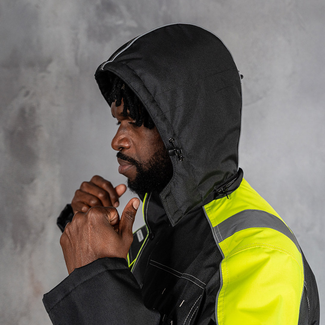 W.O.R.K High Vis Padded Jacket Yellow & Black