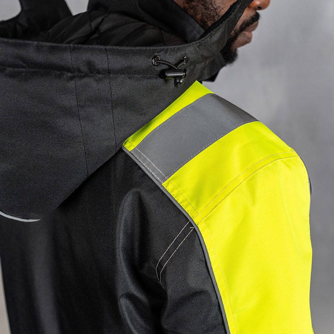 W.O.R.K High Vis Padded Jacket Yellow & Black