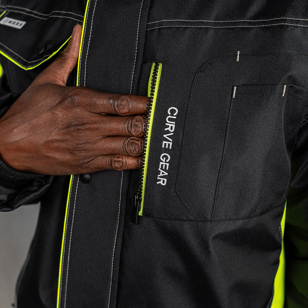 W.O.R.K High Vis Padded Jacket Yellow & Black