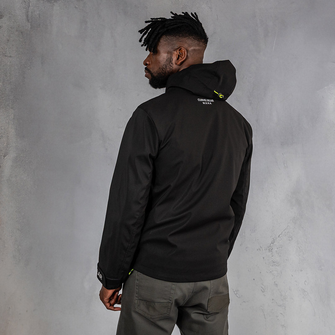 W.O.R.K Zip Up Waterproof Jacket Black