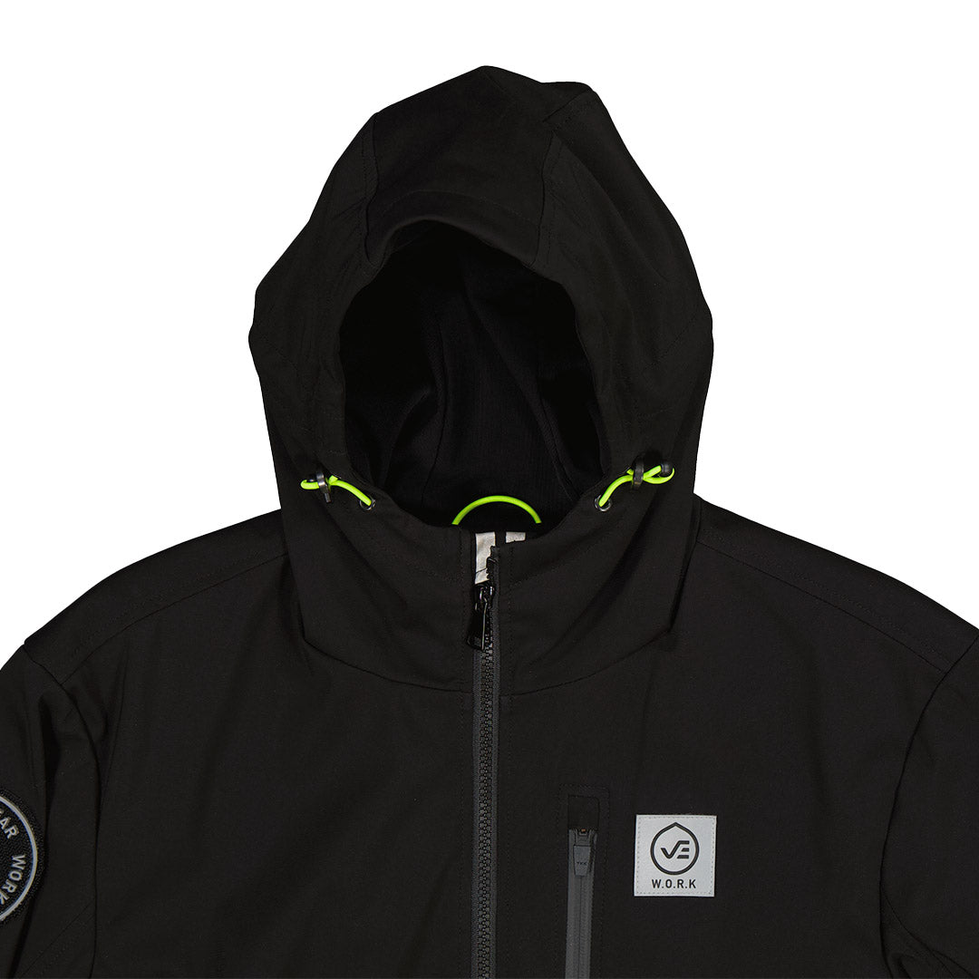 W.O.R.K Zip Up Waterproof Jacket Black
