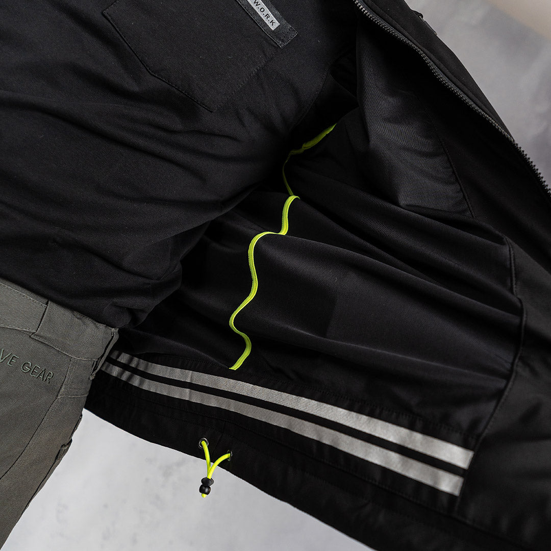 W.O.R.K Zip Up Waterproof Jacket Black
