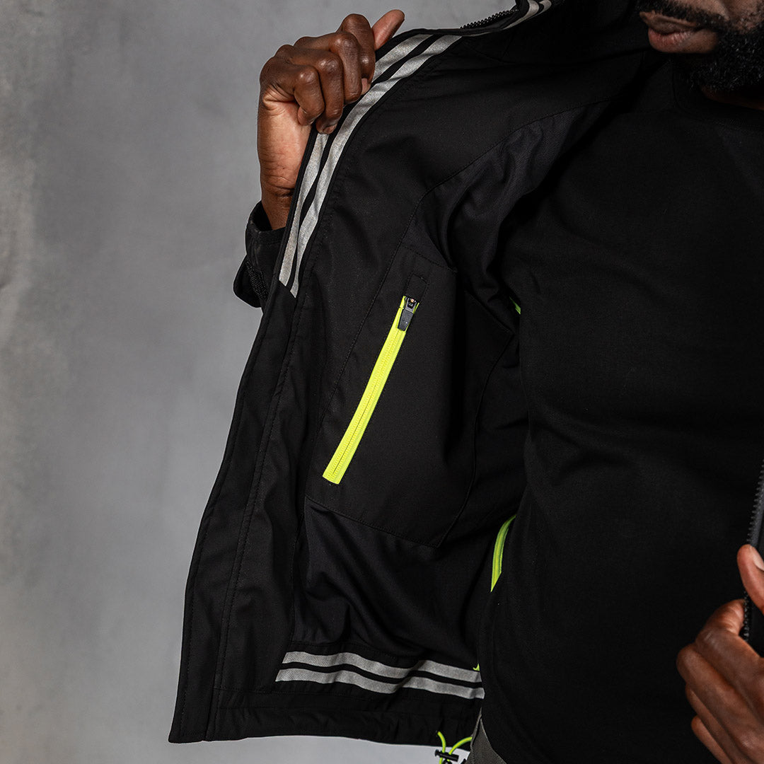 W.O.R.K Zip Up Waterproof Jacket Black