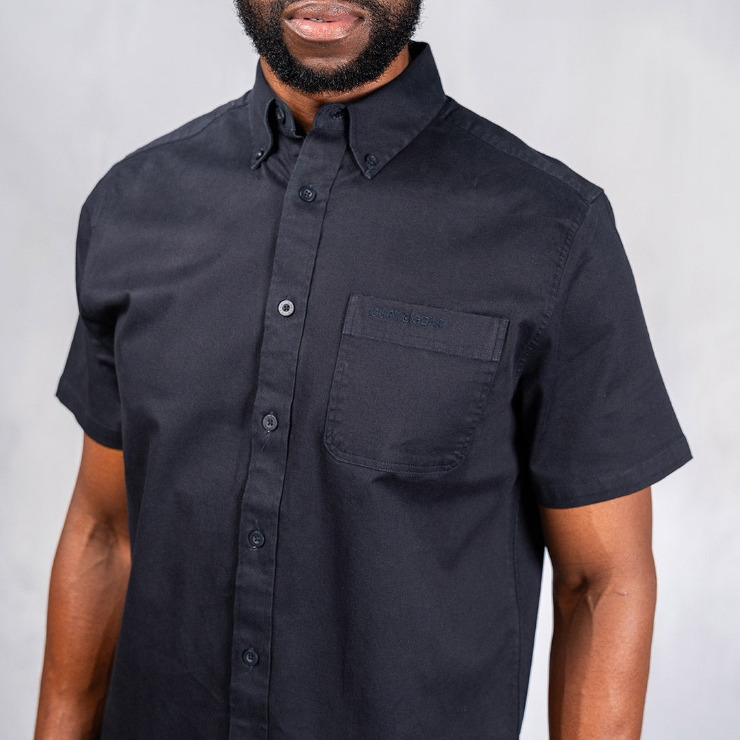W.O.R.K Cotton Stretch S/Sleeve Shirt Navy