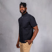 W.O.R.K Cotton Stretch S/Sleeve Shirt Navy