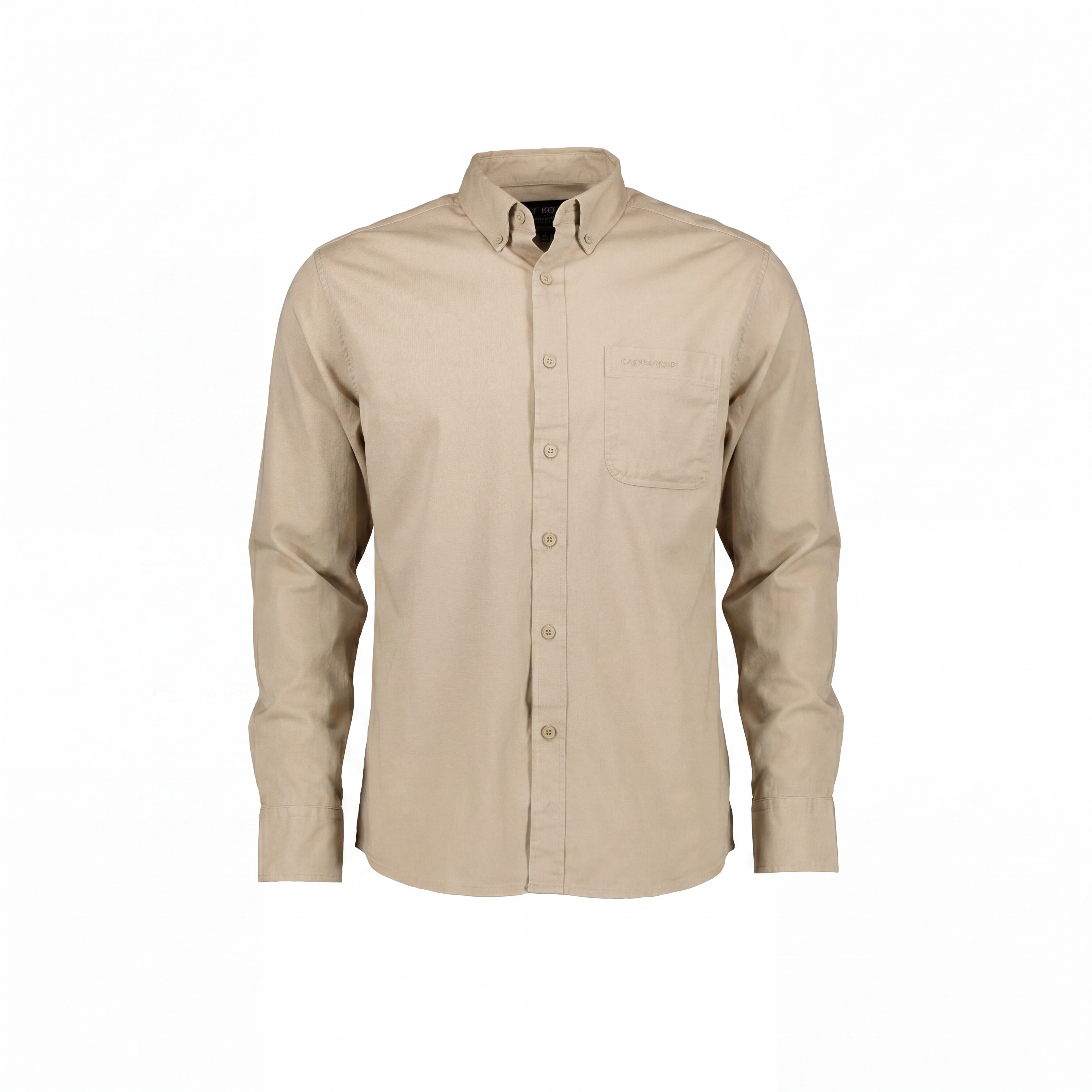 W.O.R.K Cotton Stretch L/Sleeve shirt Khaki